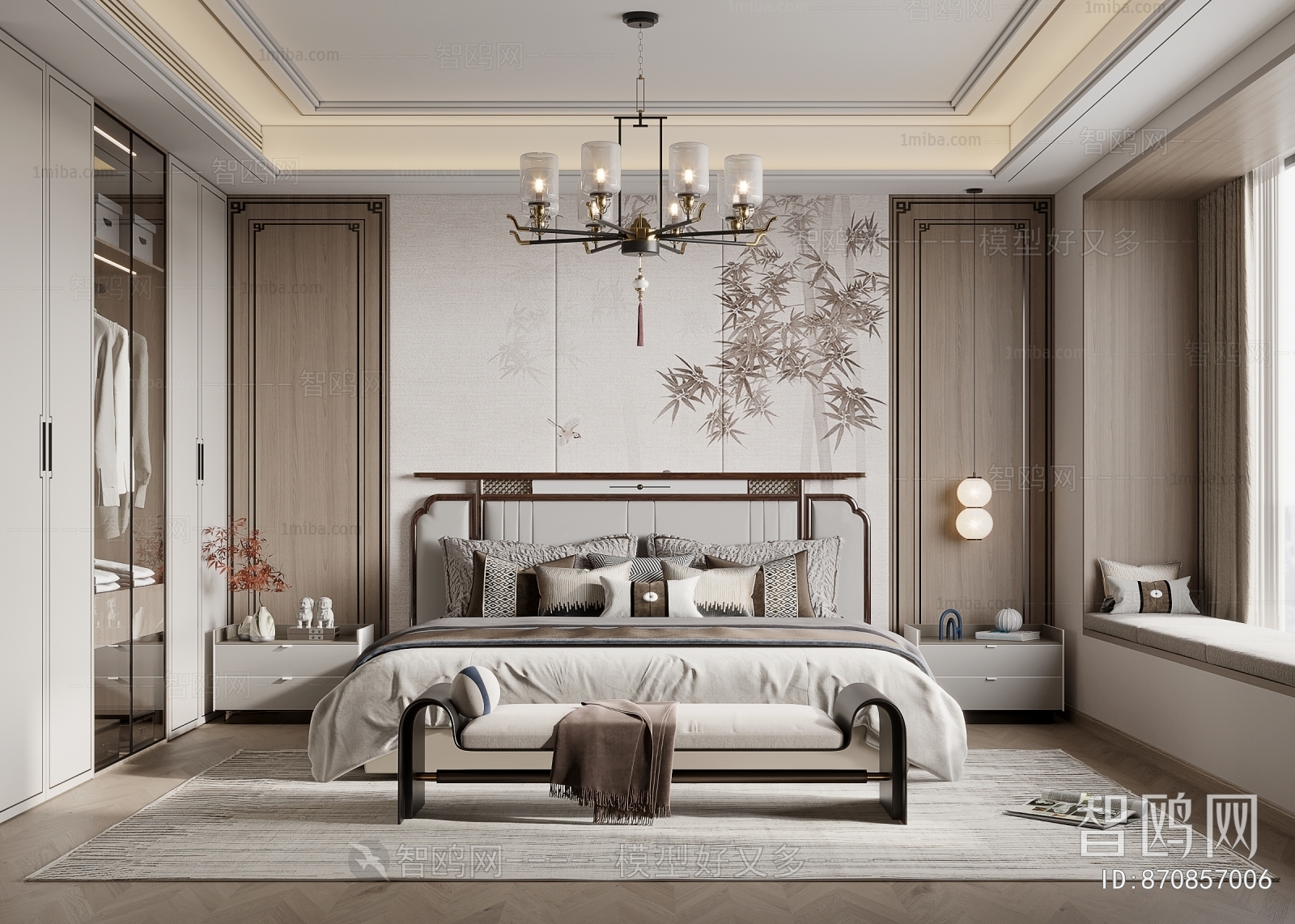 New Chinese Style Bedroom