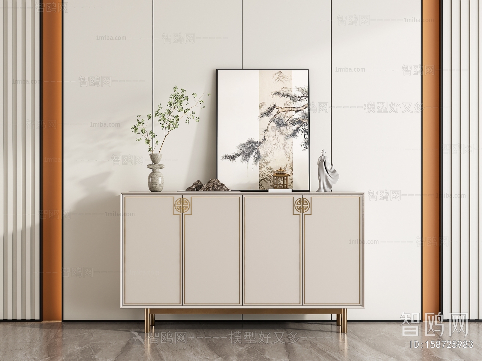 New Chinese Style Side Cabinet