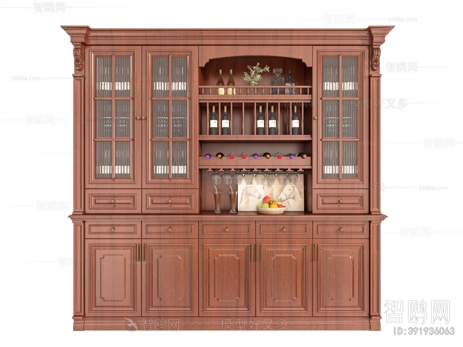 美式古典酒柜