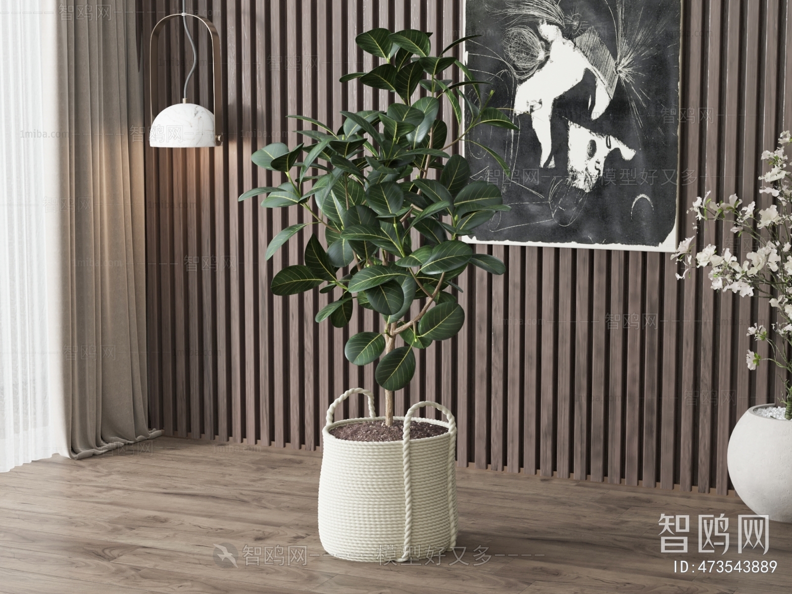 Modern Ground Green Plant Potted Plants