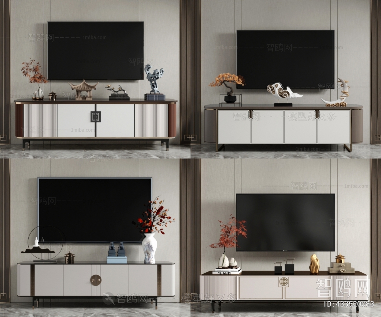 New Chinese Style TV Cabinet