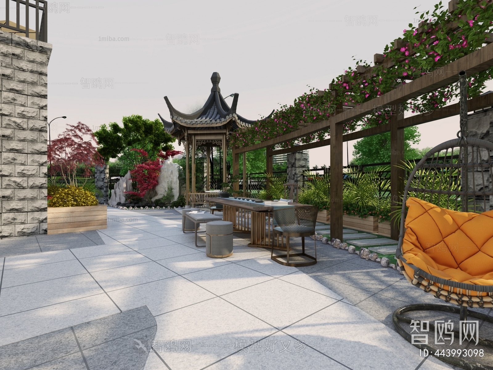 New Chinese Style Courtyard/landscape