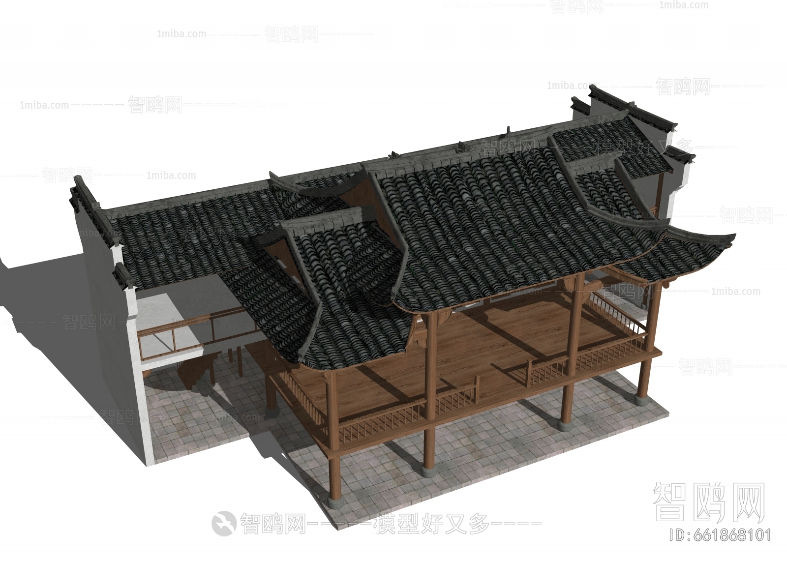 中式古建戏台