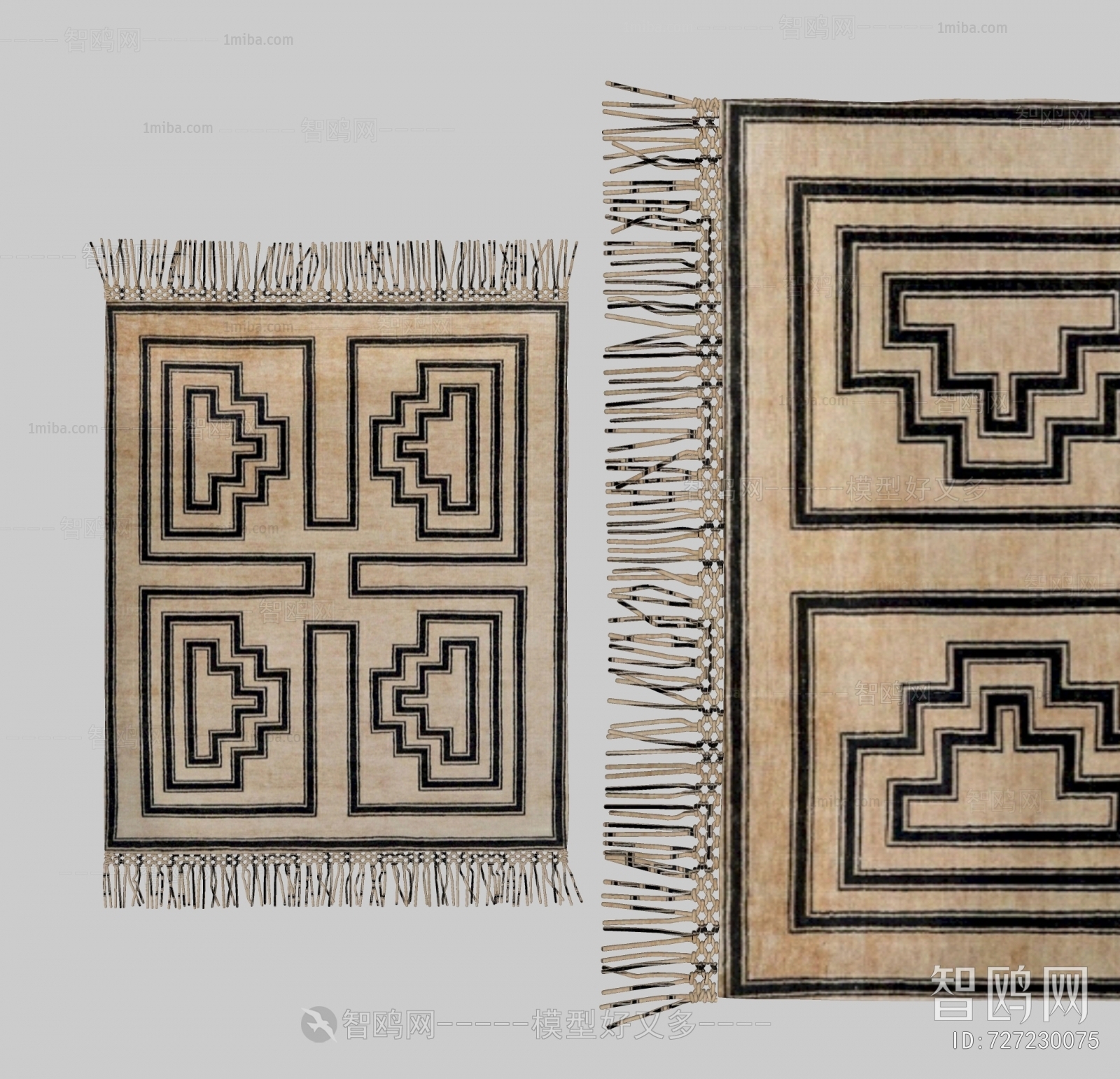 现代几何图案地毯