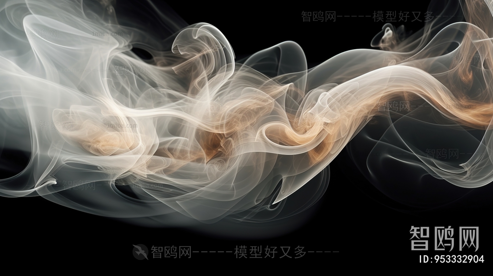 科技感流动粒子烟雾艺术壁纸