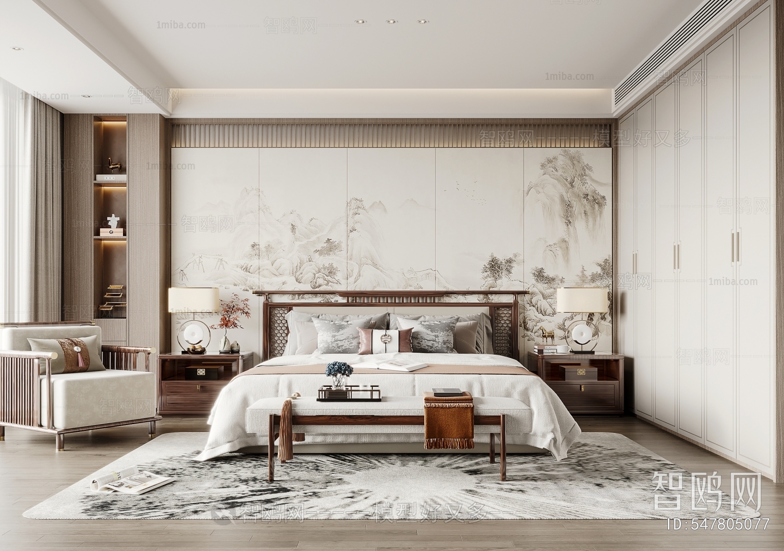 New Chinese Style Bedroom