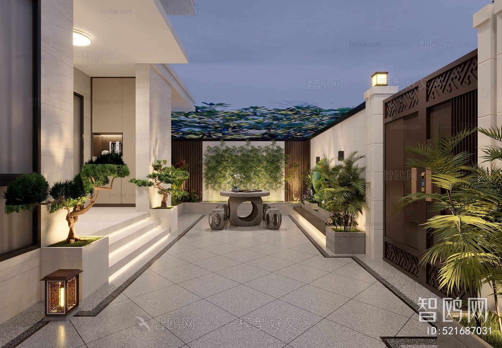 New Chinese Style Courtyard/landscape