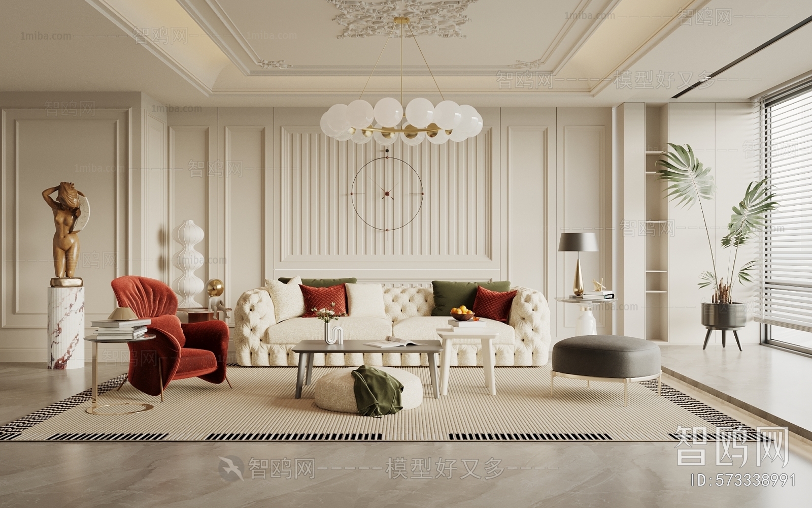 Simple European Style A Living Room