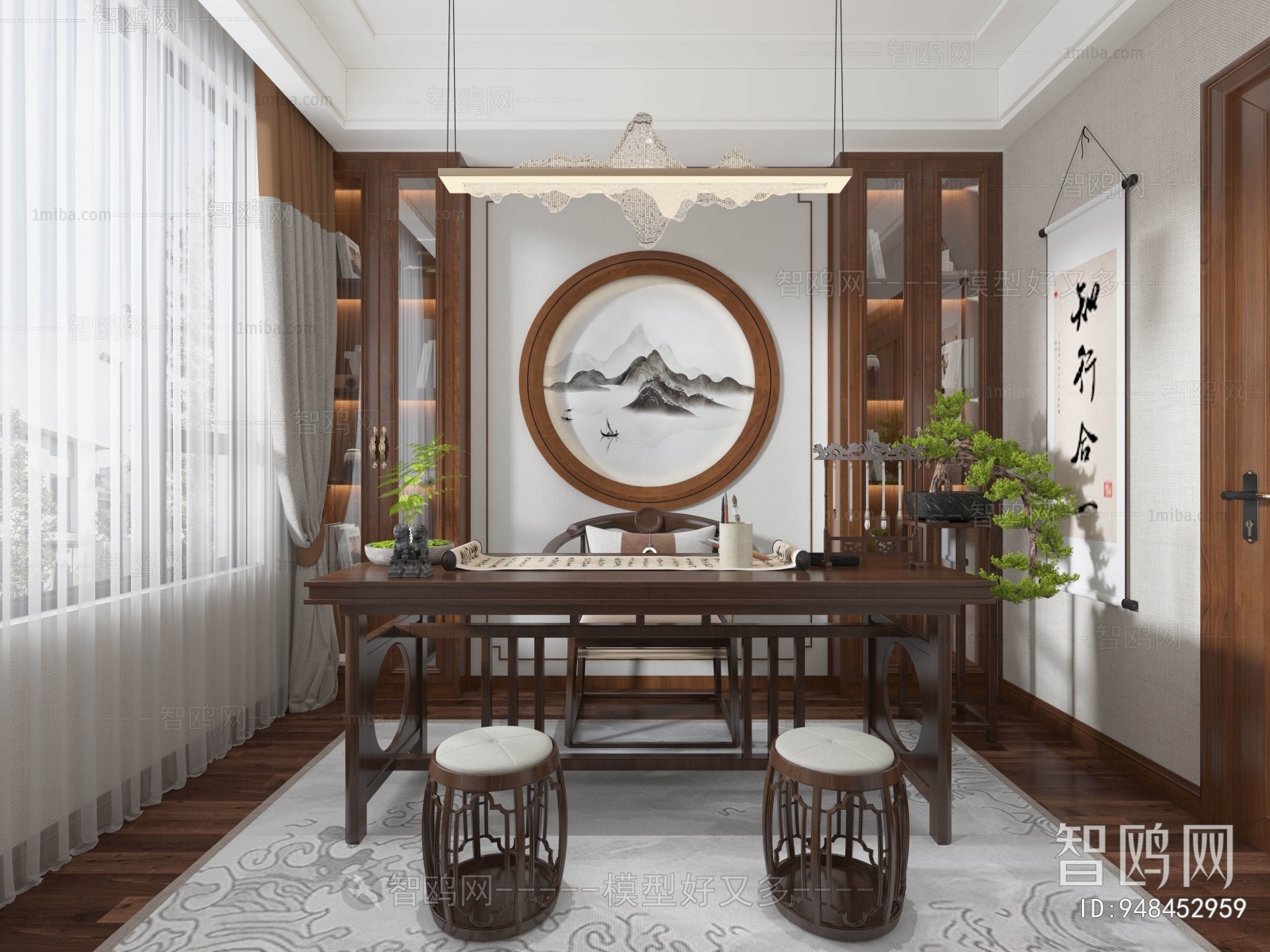 New Chinese Style Study Space