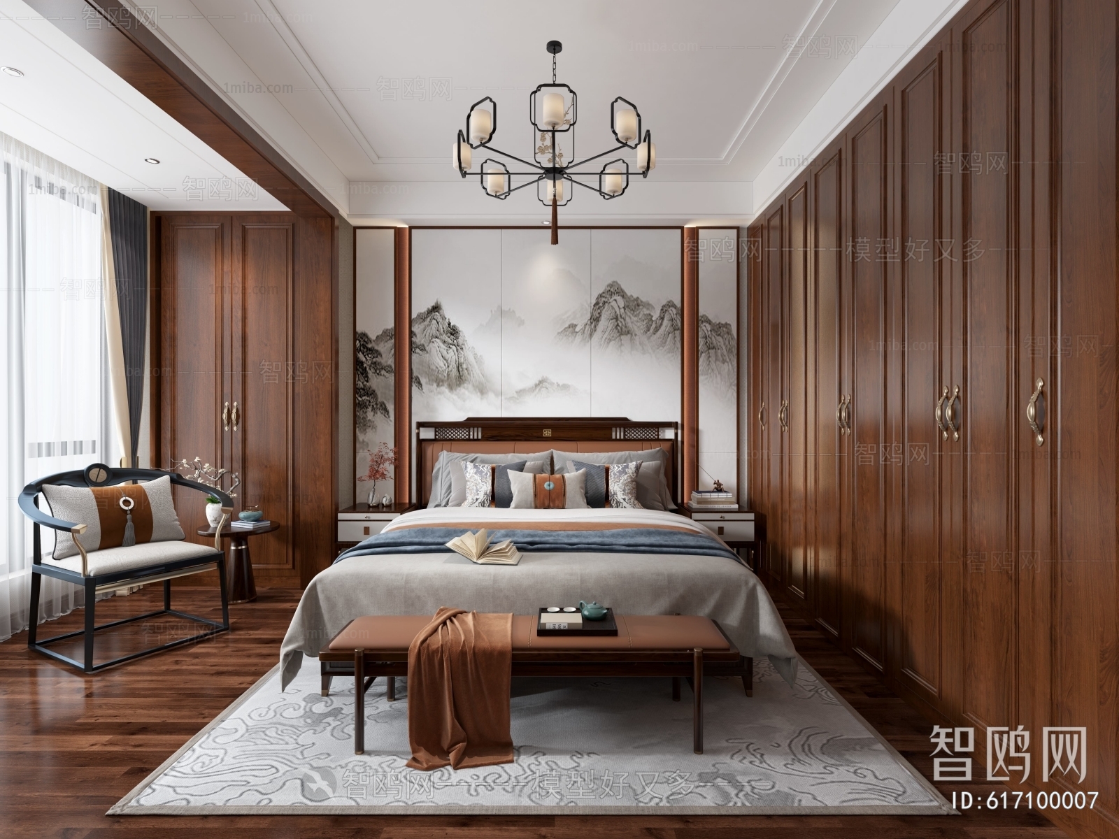 New Chinese Style Bedroom