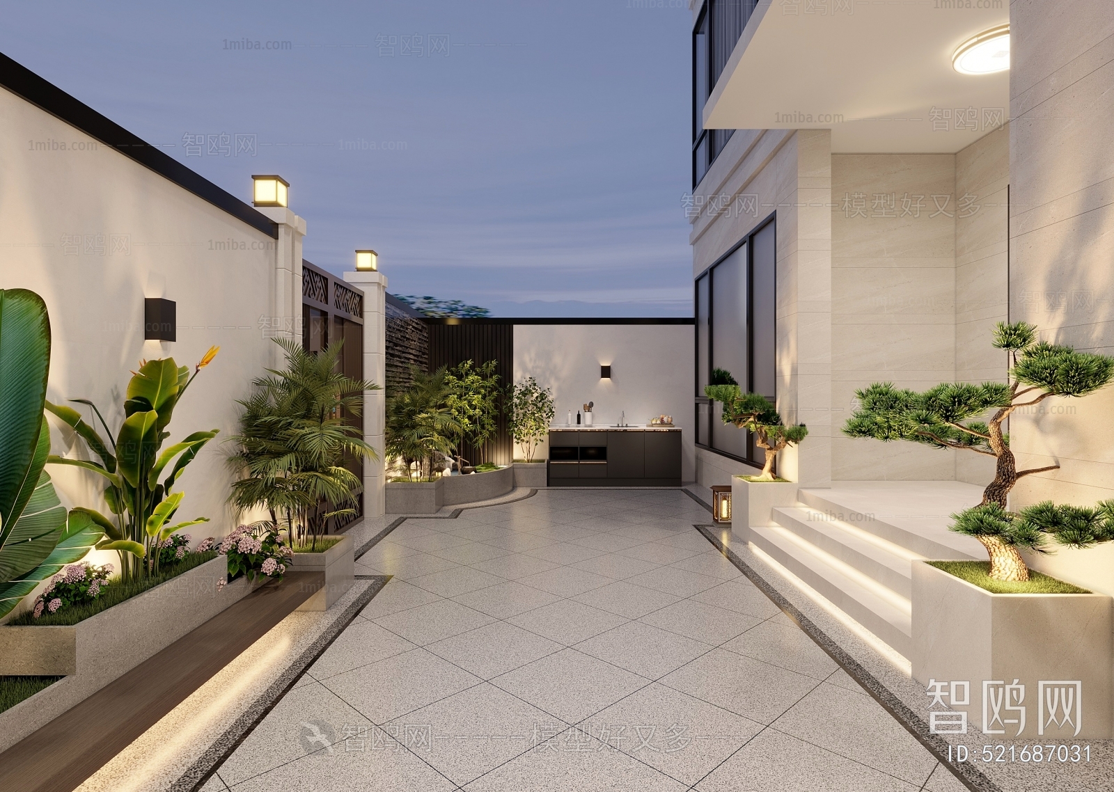 New Chinese Style Courtyard/landscape