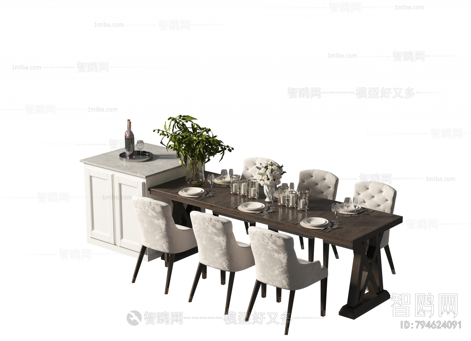 American Style Dining Table And Chairs