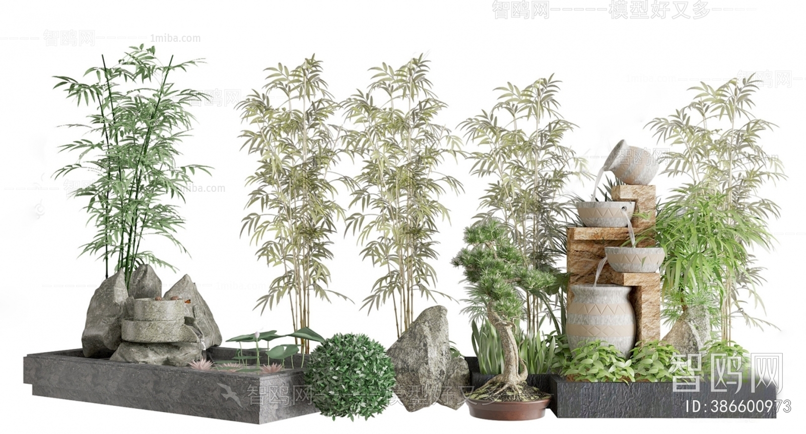 New Chinese Style Plant Landscaping