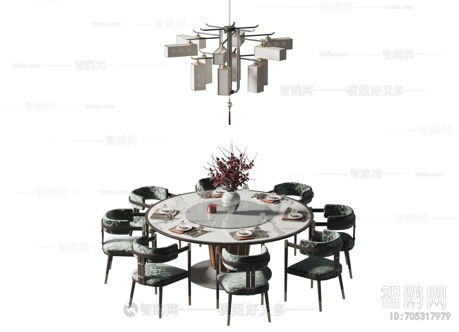 New Chinese Style Dining Table And Chairs