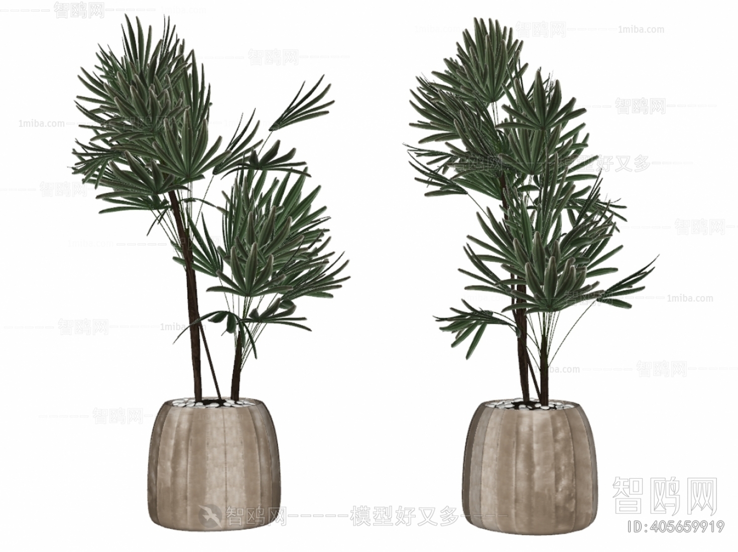 Modern Ground Green Plant Potted Plants