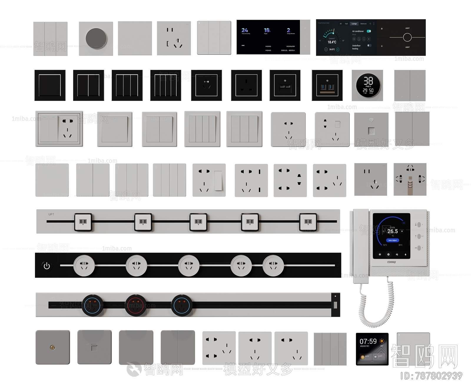 Modern Switch Socket Panel