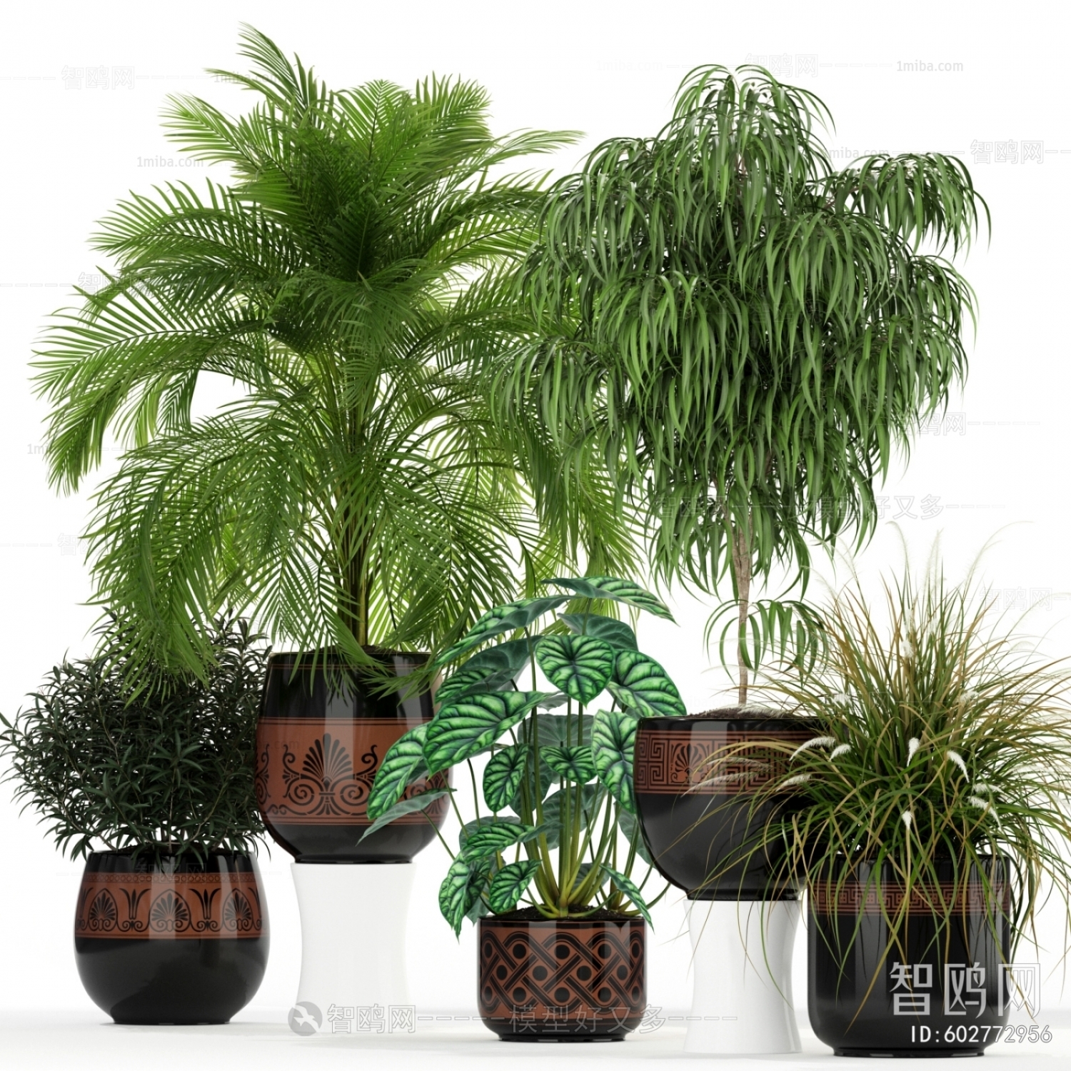 Modern Potted Green Plant