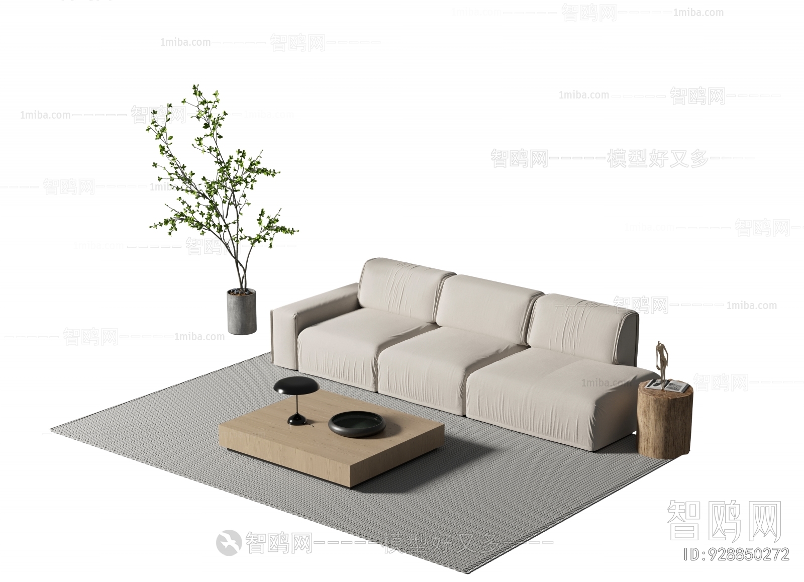 Modern Three-seat Sofa