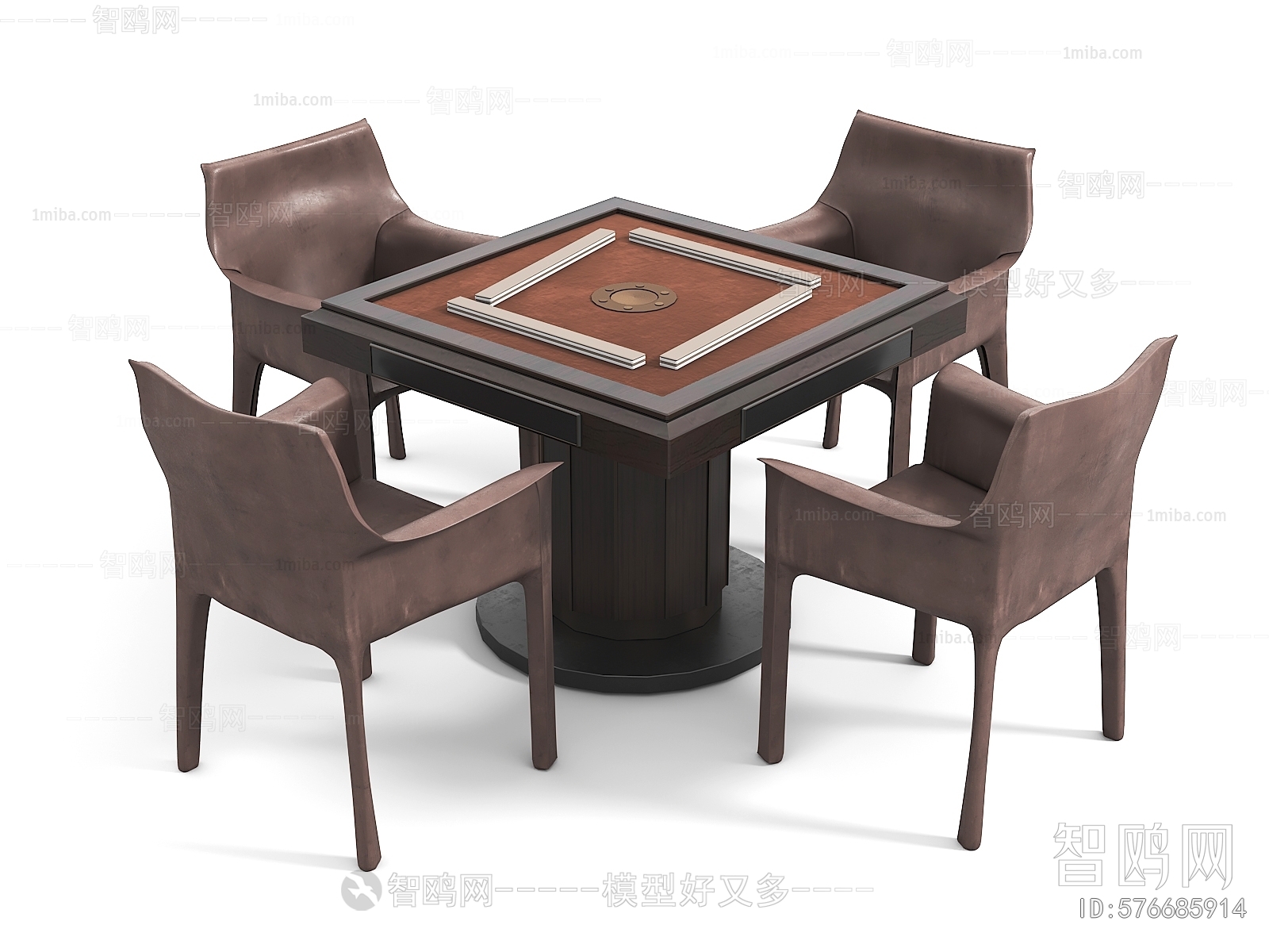 Wabi-sabi Style Mahjong Tables And Chairs