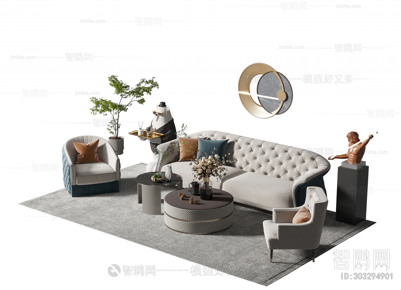 Simple European Style Sofa Combination