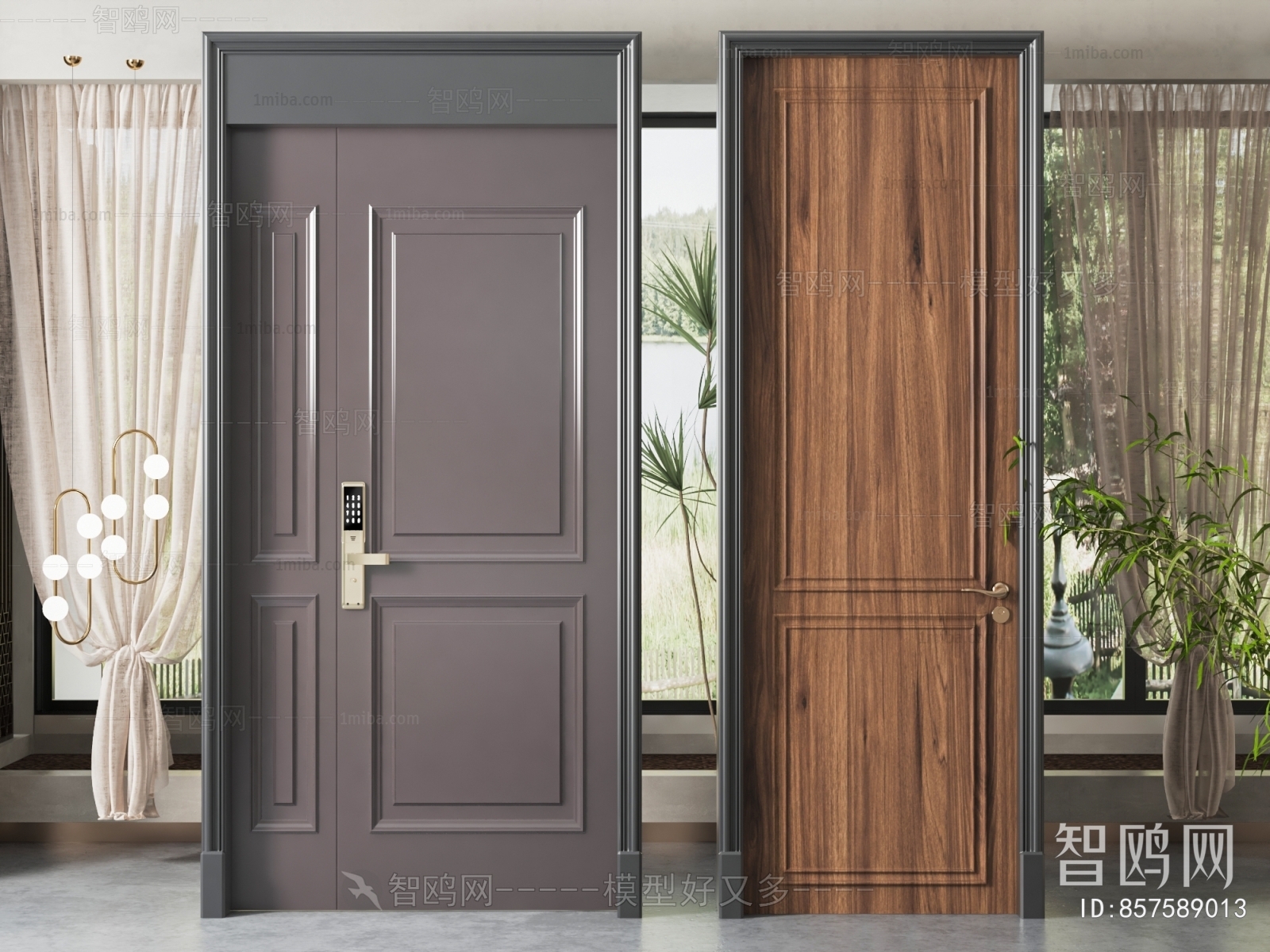 Simple European Style Door