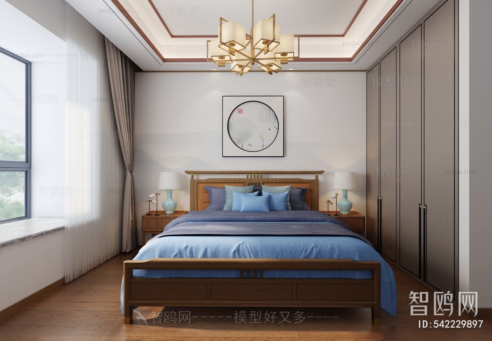 New Chinese Style Bedroom