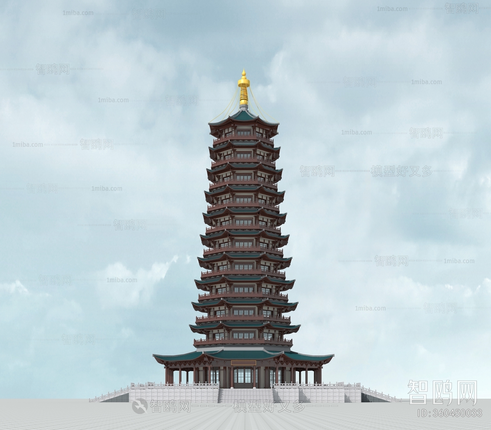 中式古建塔