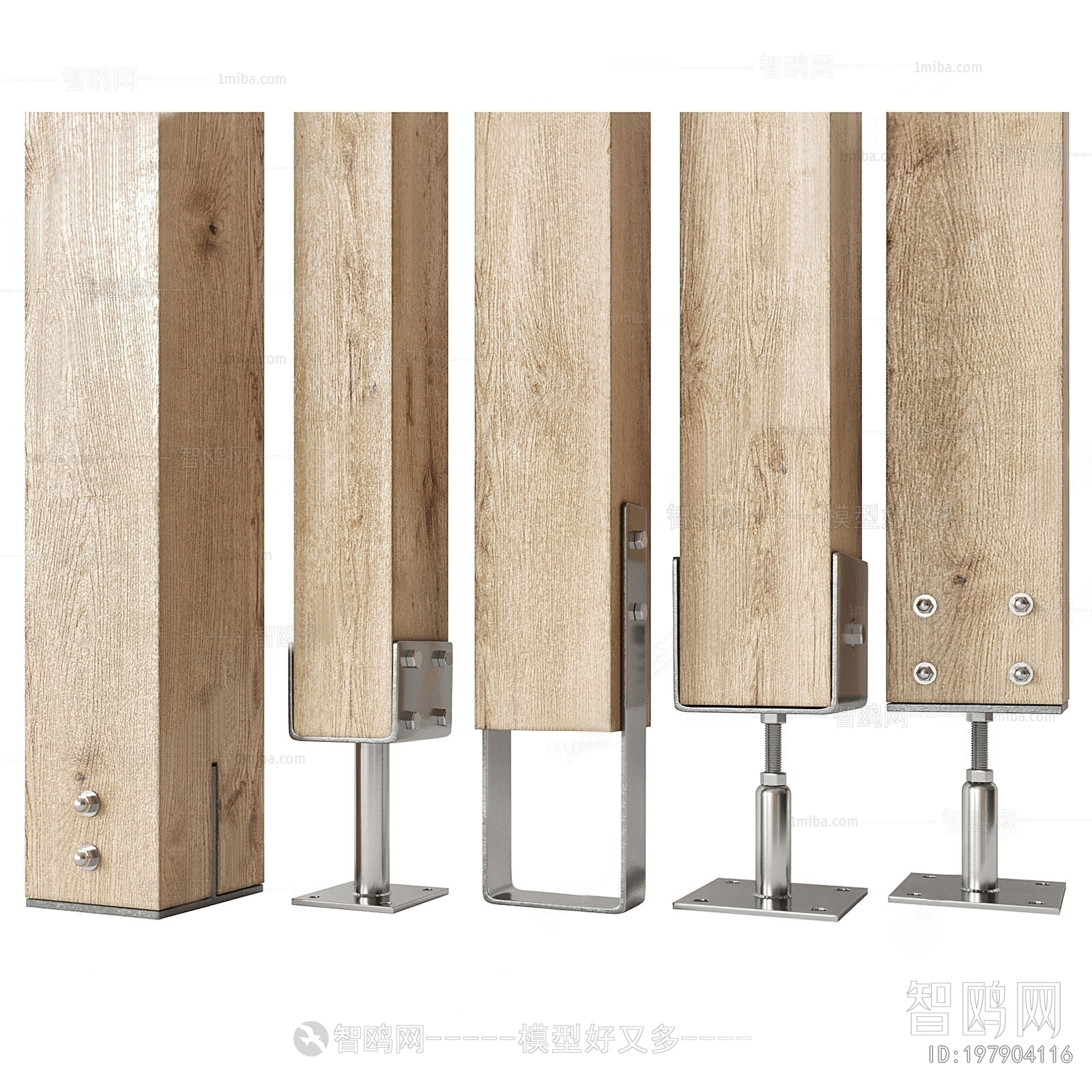 现代木头柱子