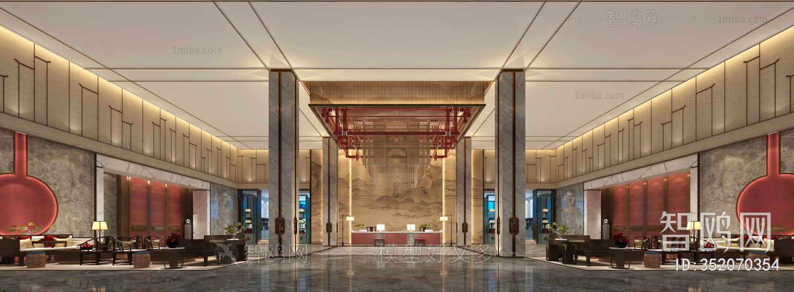 New Chinese Style Lobby Hall