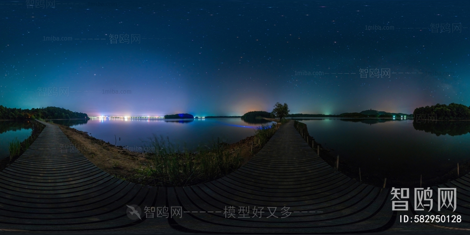hdr湖面夜景