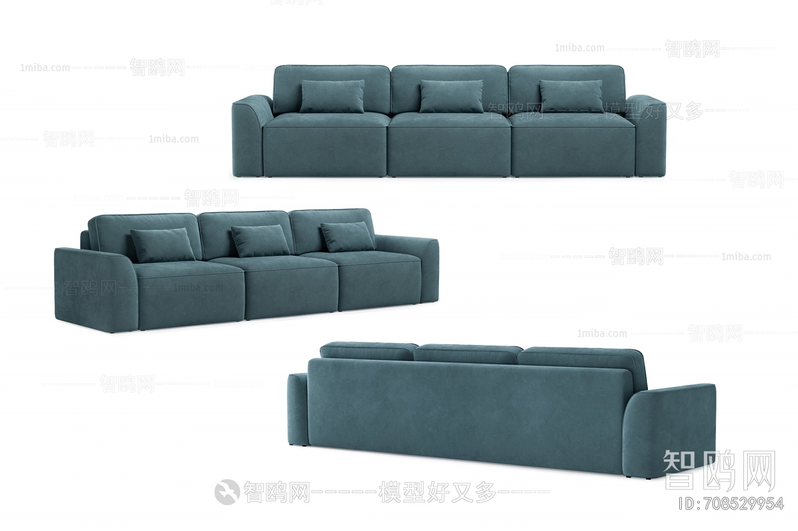 Nordic Style Three-seat Sofa