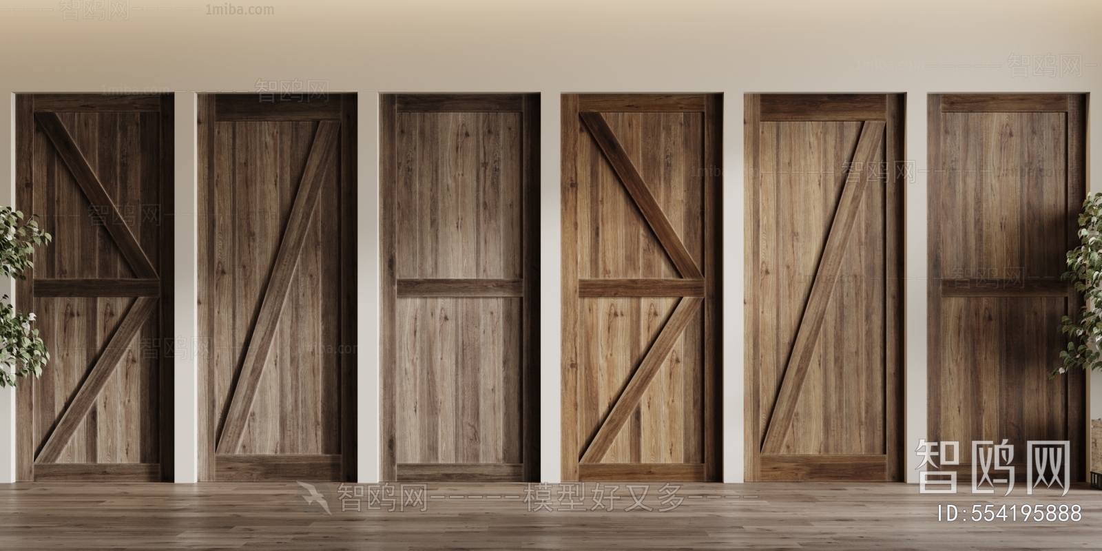 Industrial Style Solid Wood Door
