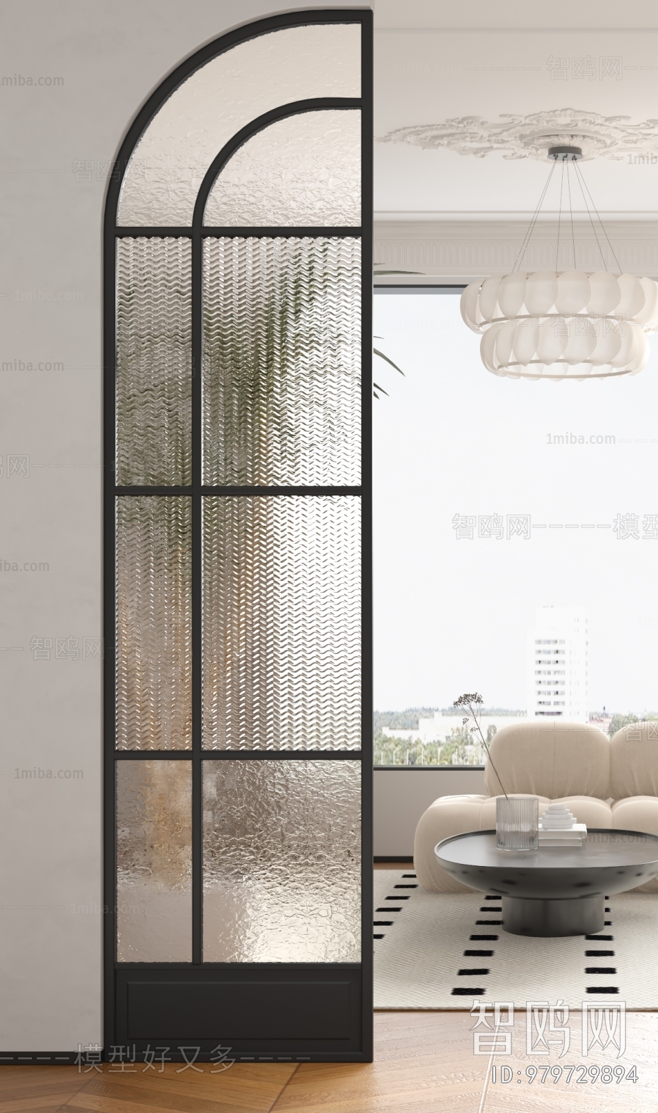 French Style Glass Screen Partition