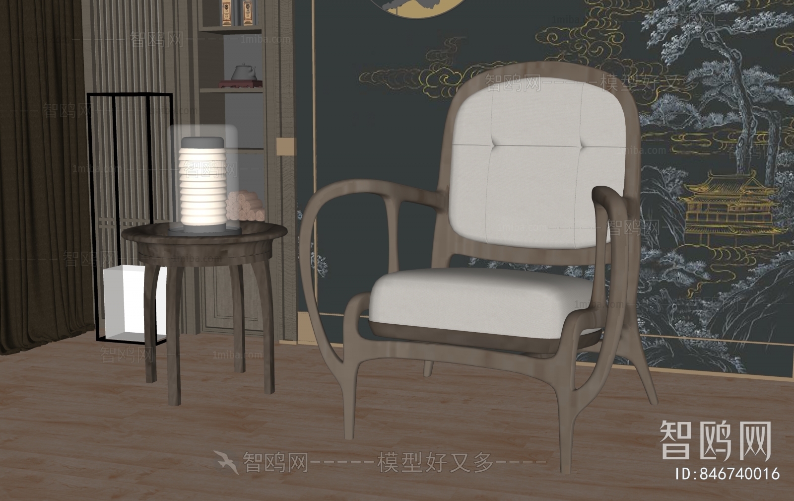 New Chinese Style Lounge Chair
