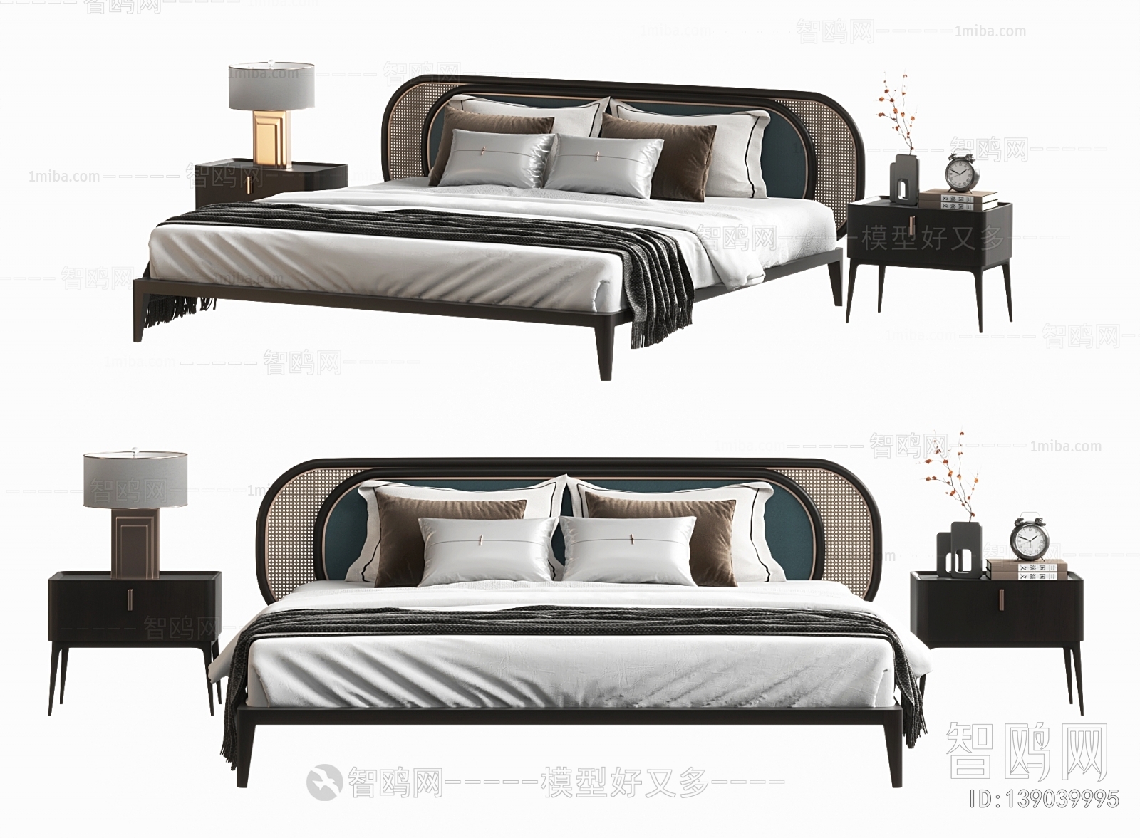 New Chinese Style Double Bed