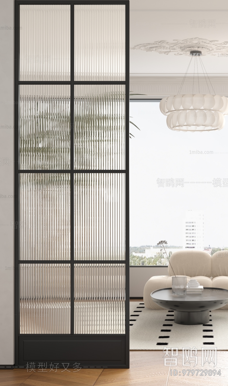 French Style Glass Screen Partition