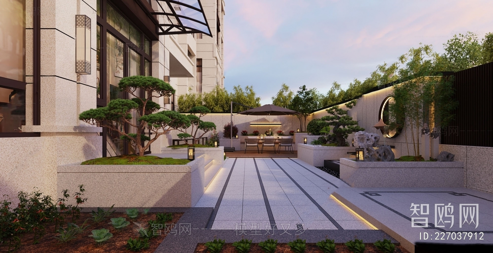 New Chinese Style Courtyard/landscape