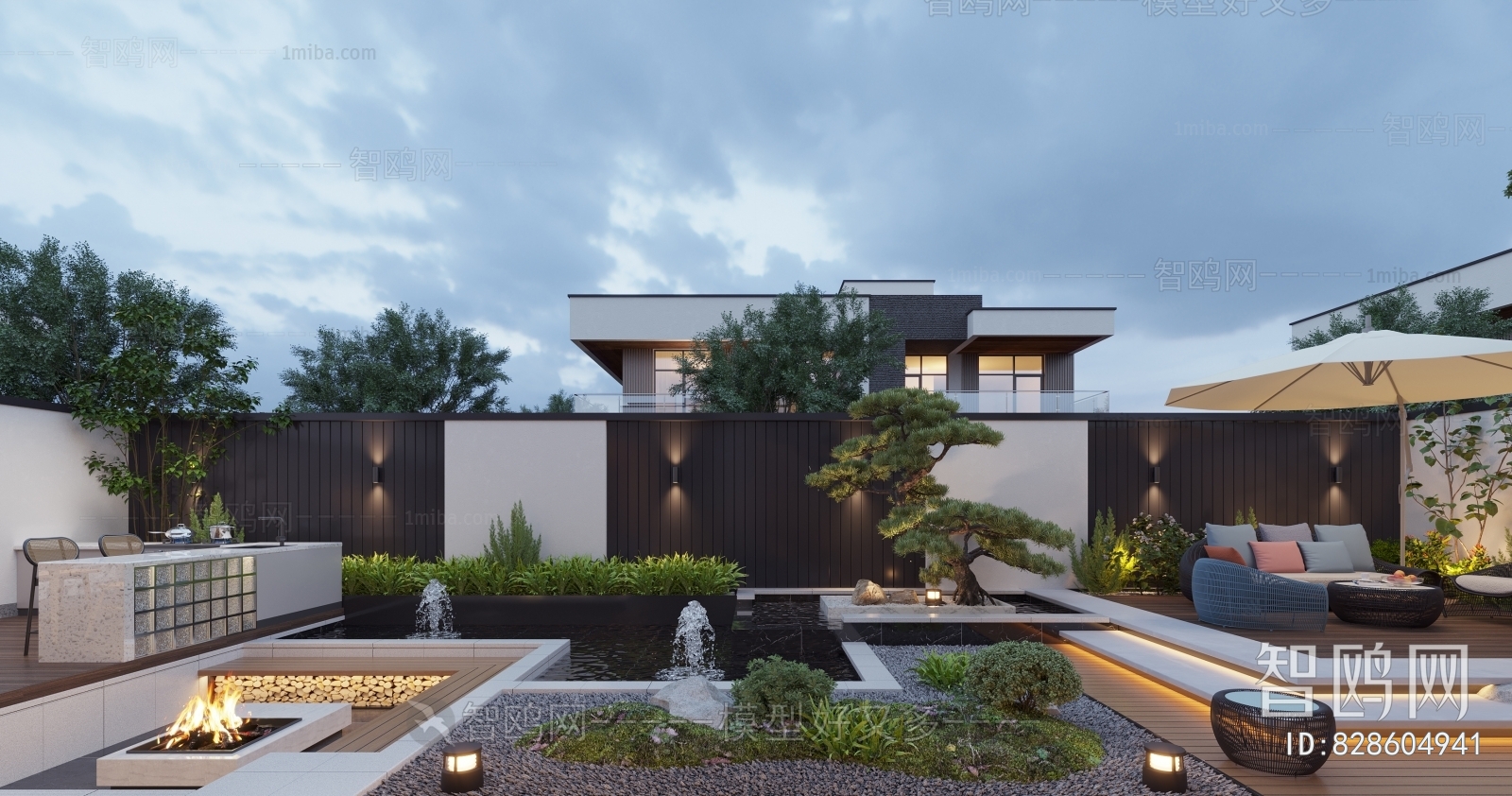 New Chinese Style Courtyard/landscape