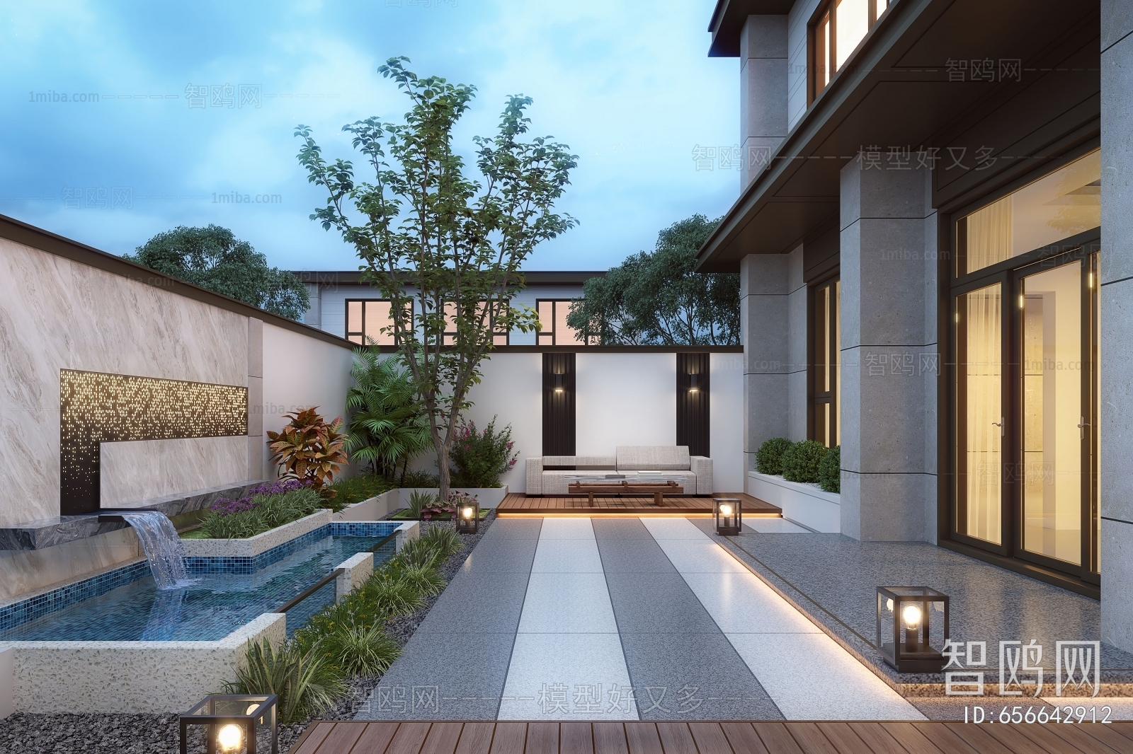 Modern Courtyard/landscape