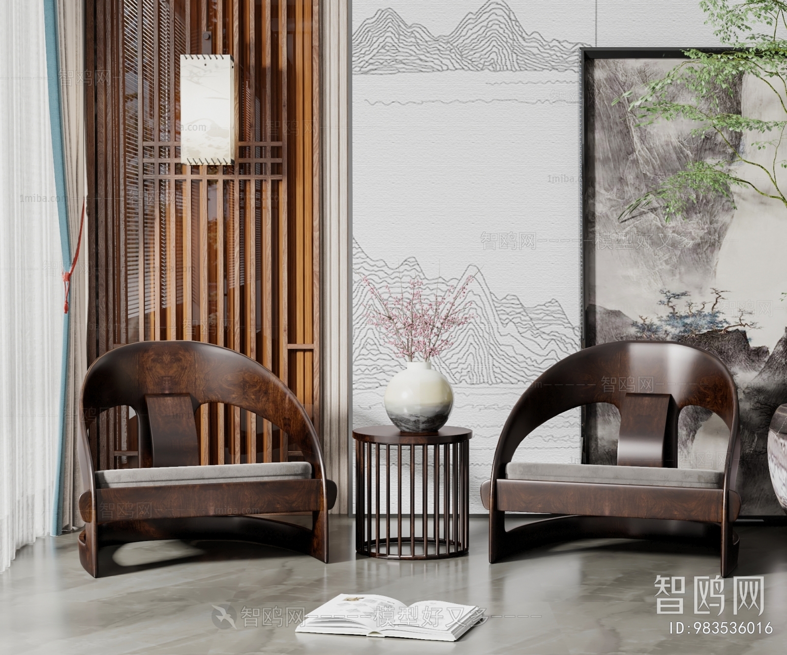 New Chinese Style Lounge Chair