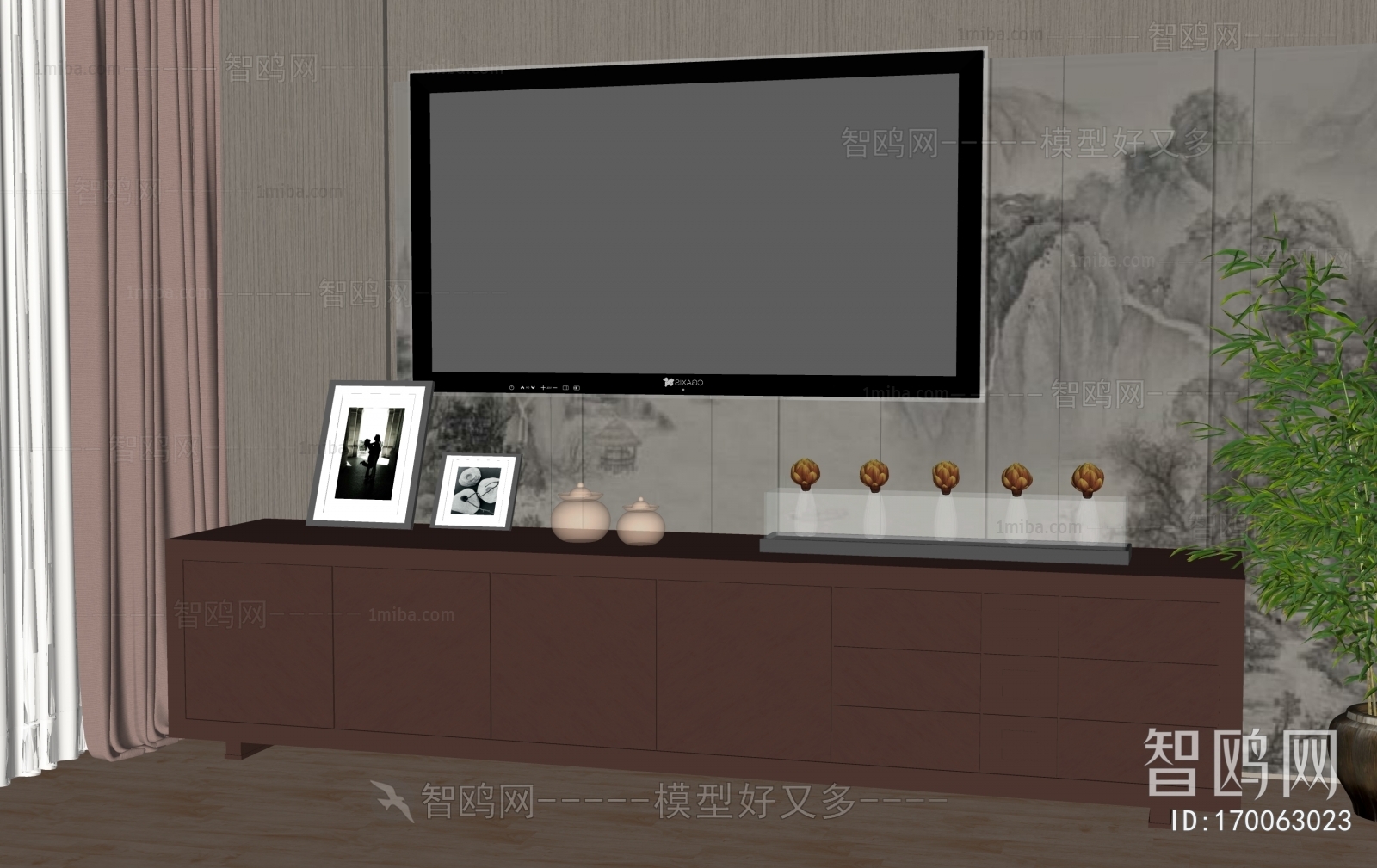 New Chinese Style TV Cabinet