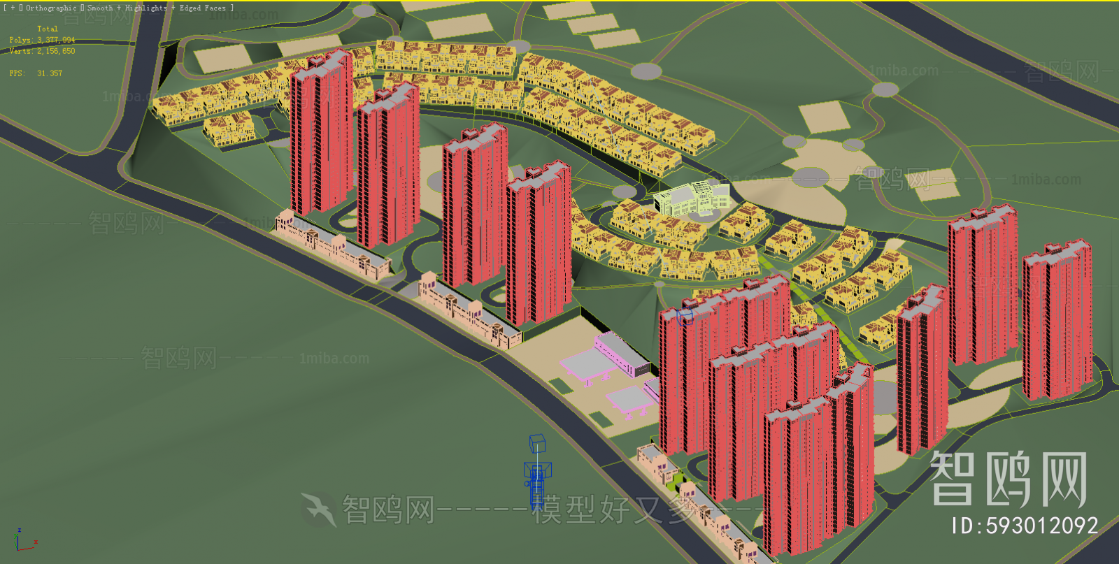 Modern Architectural Bird's-eye View Planning