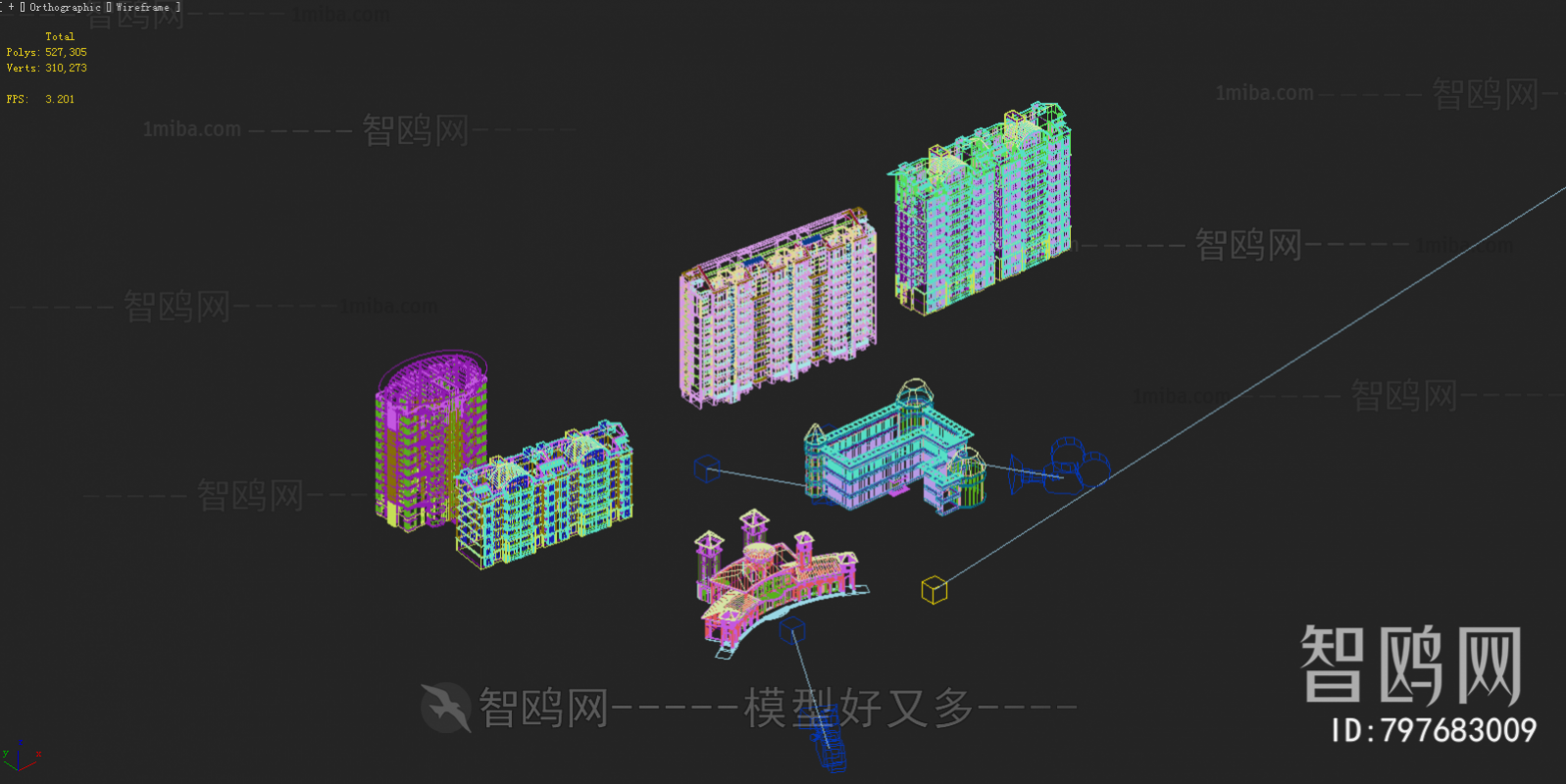 欧式住宅 幼儿园 会所建筑外观