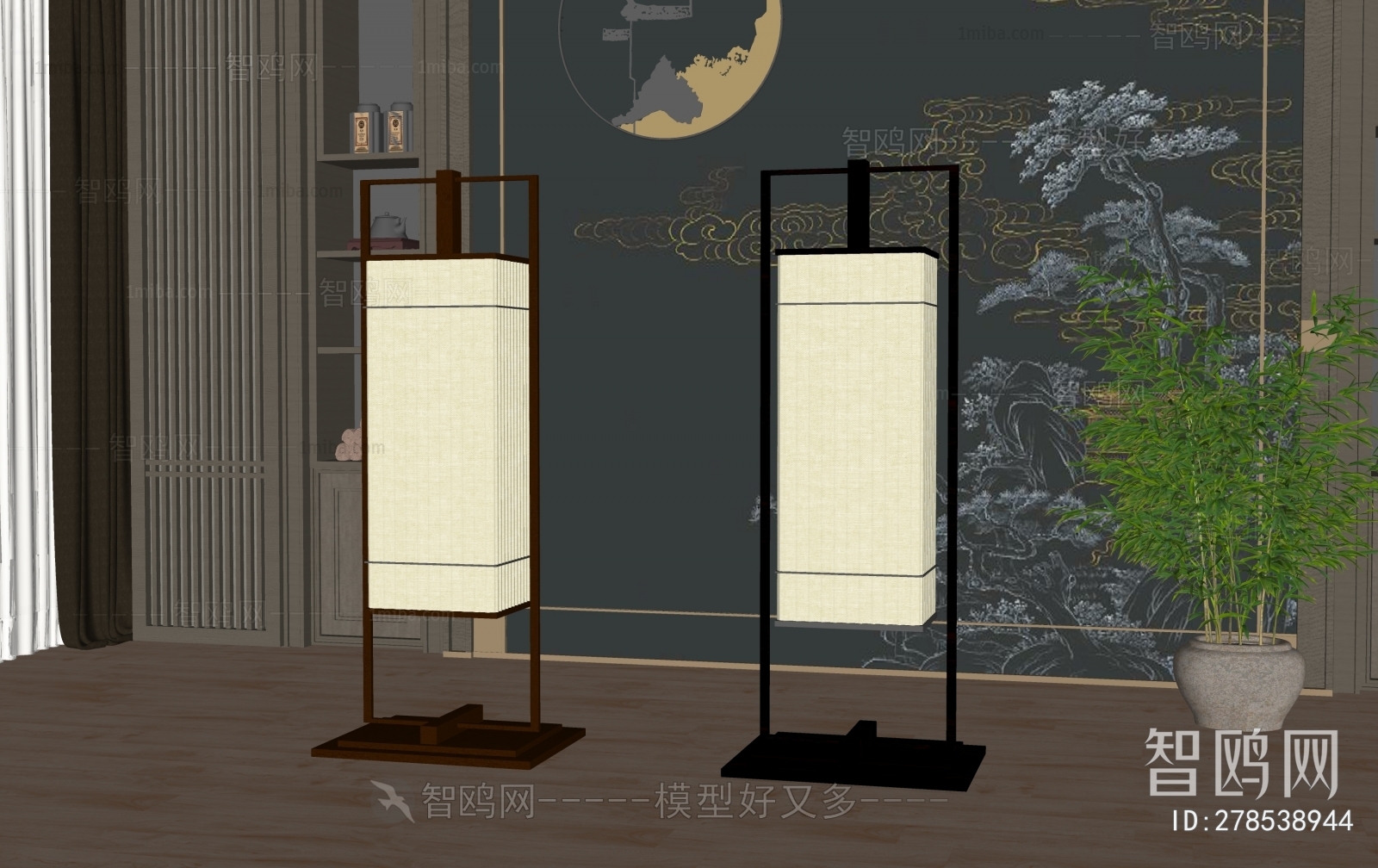 New Chinese Style Floor Lamp