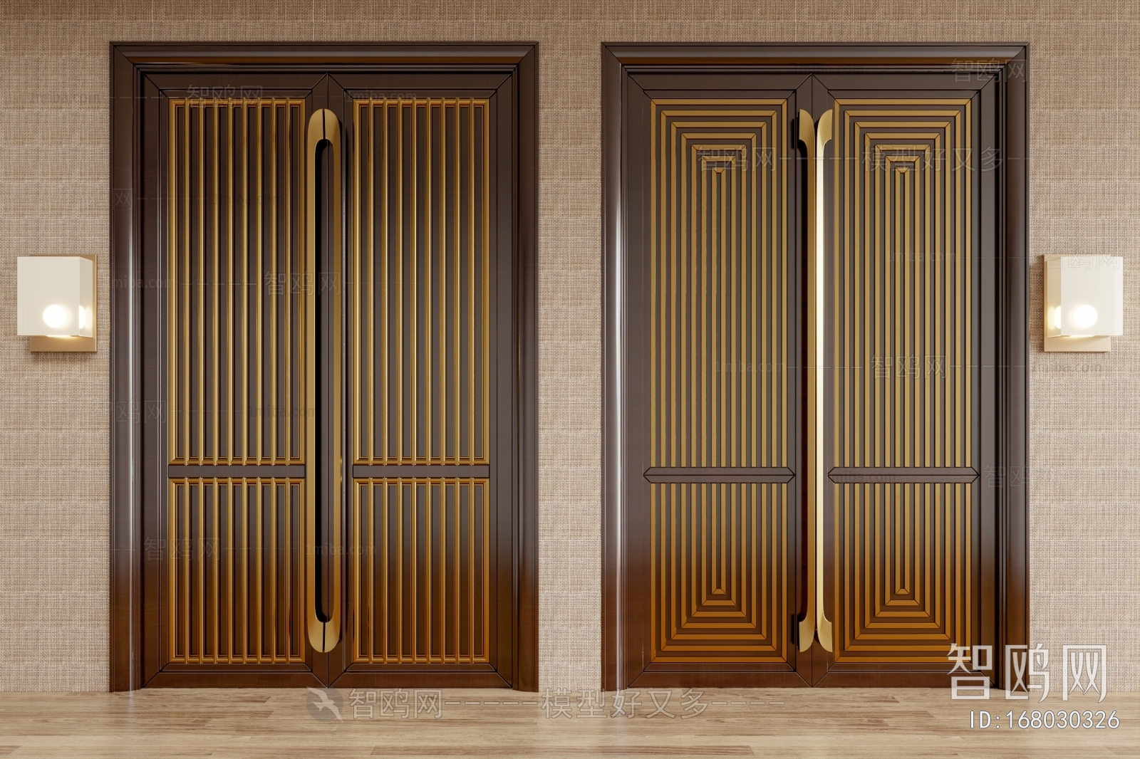 New Chinese Style Double Door