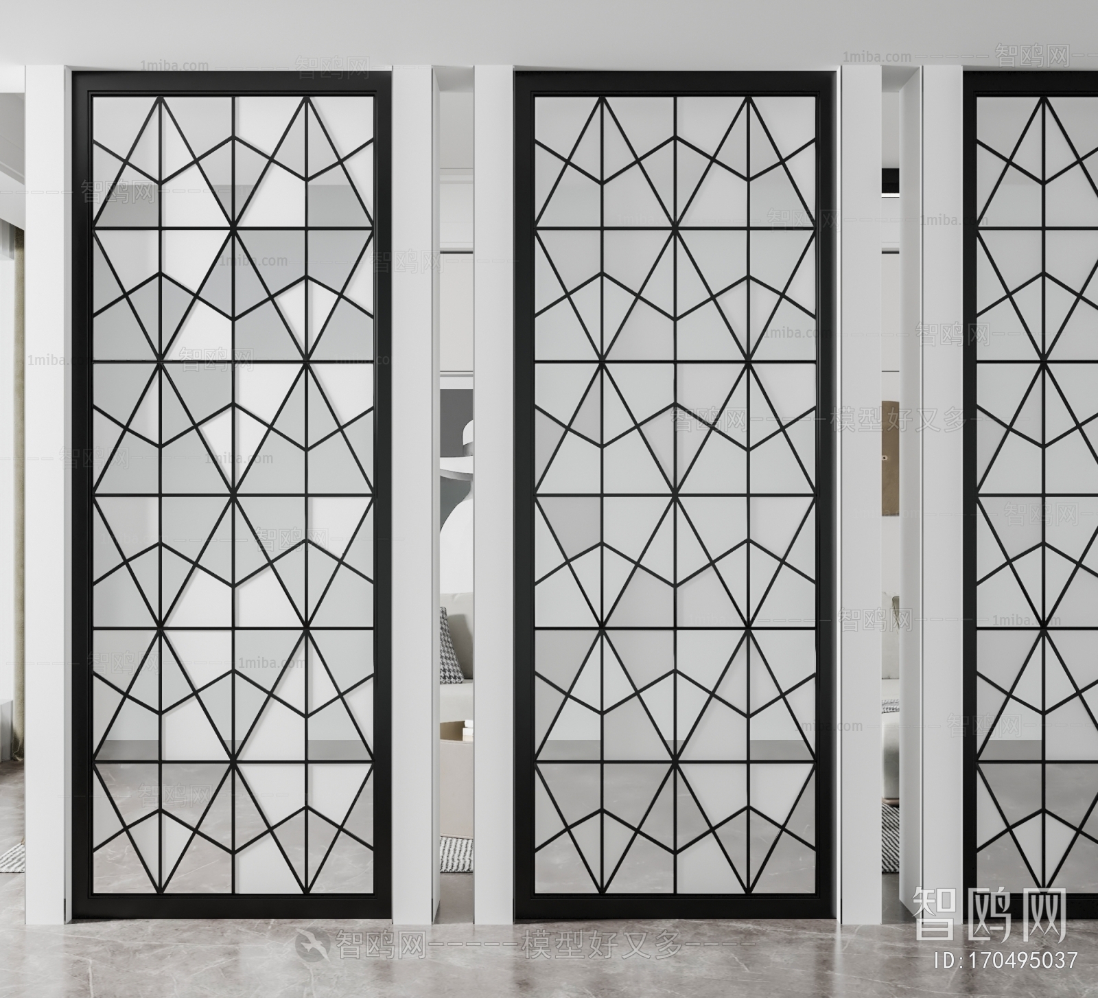 Simple European Style Glass Screen Partition