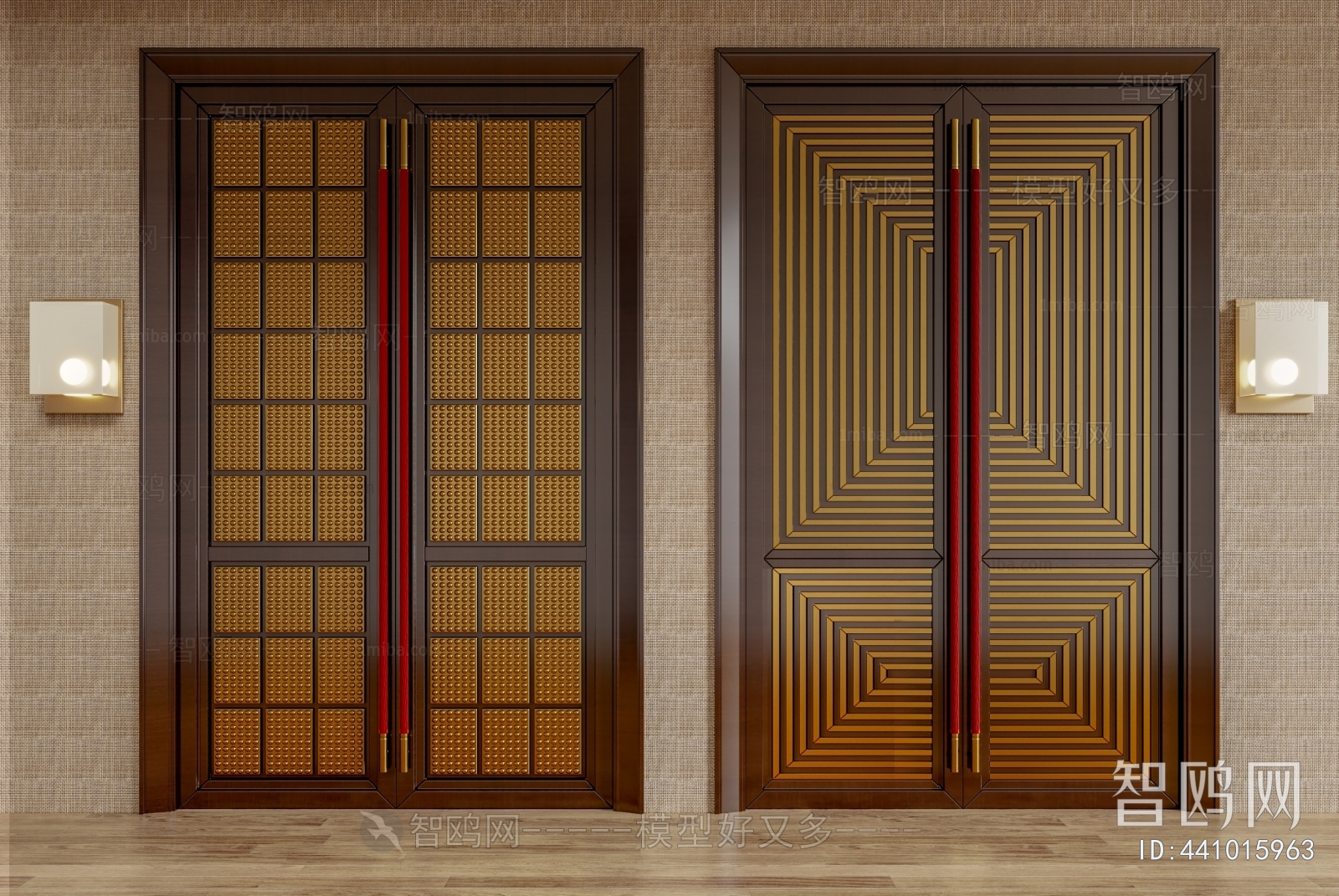 New Chinese Style Double Door