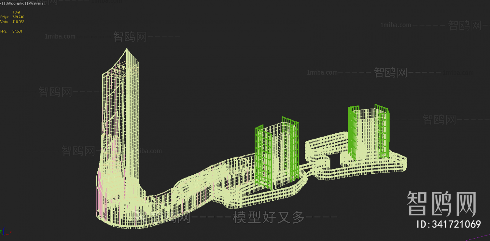 Modern Architectural Bird's-eye View Planning