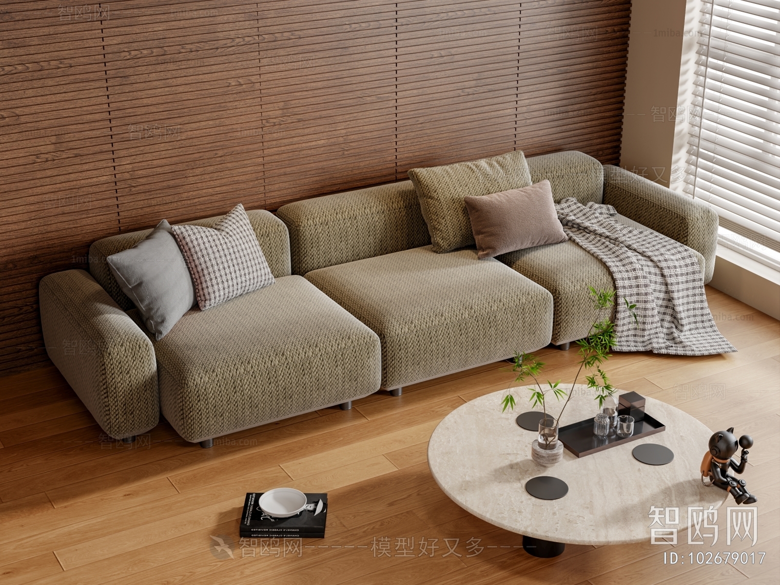 Modern Three-seat Sofa