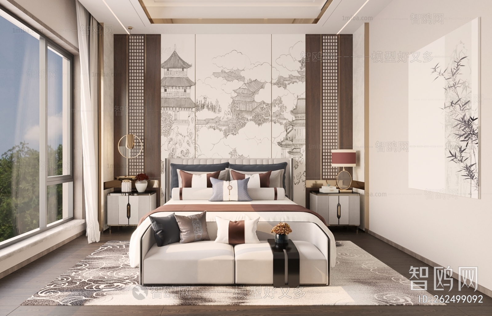 New Chinese Style Bedroom